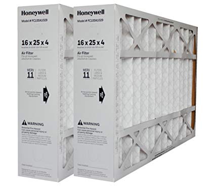 HONEYWELL GENUINE 16X25 FC100A1029 MERV11 FILTER 15 7/8 x 24 3/4 x 4 3/8 CASE OF 2 FILTERS