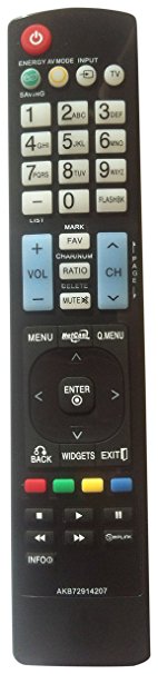 Nettech New General Replaced LG AKB72914207 AKB72914003 AKB72914240 LCD LED HD TV Remote Control Same Function As Original