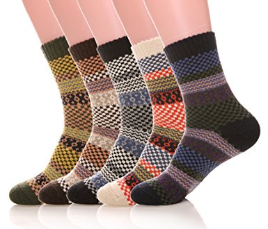 MIUBEE Men's Winter Warm Soft Socks Casual Socks 5-Pack