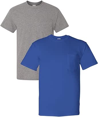 Gildan Adult DryBlend Workwear T-Shirts with Pocket, 2-Pack