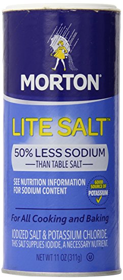 Morton Salt Lite Salt, Less Sodium, 11 oz (Pack of 1)