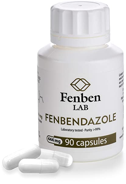 Fenbendazol 444mg, Purity &gt;99%, by Fenben Lab, Certified Third-Party Laboratory Tested, Analysis Report Included, 90 Caps