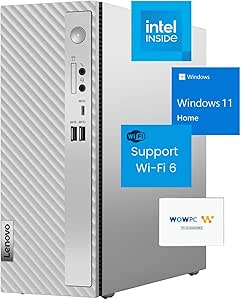 Lenovo IdeaCentre 3i Desktop Computer, 14th Intel Core i5 14400 Processor, 32GB RAM, 1TB PCIe SSD, DVD, Wi-Fi 6, BlueTooth, HDMI, Windows 11, w/WOWPC 512GB External Storage