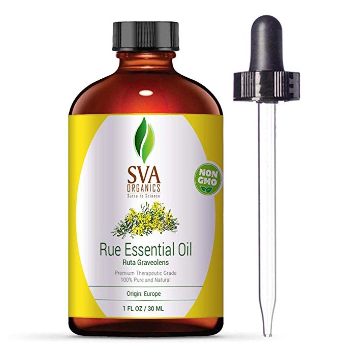 SVA Organic Rue Essential Oil (1 Oz) 30ml | 100% Pure Natural Therapeutic Grade Youthful Skin.