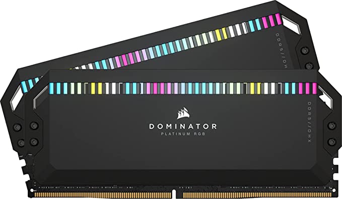 CORSAIR DOMINATOR PLATINUM RGB DDR5 RAM 32GB (2x16GB) 5600MHz CL36 Intel XMP iCUE Compatible Computer Memory - Black (CMT32GX5M2X5600C36)