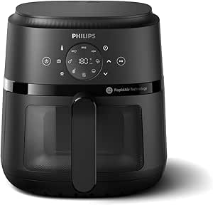 Philips 2000 Series Airfryer - 4.4 qt (4.2 l) Pan, 13 Cooking Functions, RapidAir Technology, Healthy Cooking with 90% Less Fat, Efficient & Fast (NA220/00)