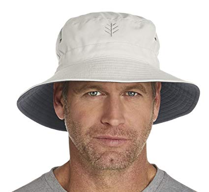 Coolibar UPF 50  Men's Women's Reversible Bucket Hat - Sun Protective