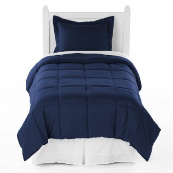 Ivy Union Premium Down Alternative Comforter Set Twin XL Extra Long / Twin (Dark Blue)