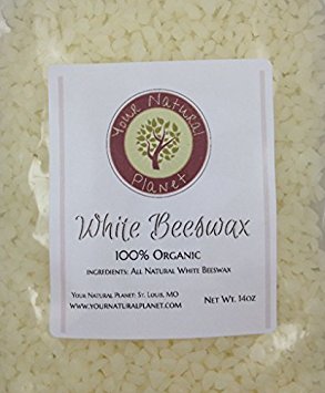 Organic White Beeswax Pellets by Your Natural Planet - 14 oz - Tested and Certified 100% Organic