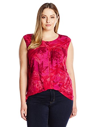 Lucky Brand Women's Plus Size Boxy Shirttail Top