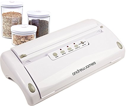 Andrew James Pro Quality Vacuum Food Sealer With Canisters