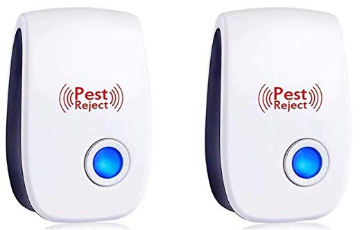Ultrasonic Pest Repeller | Ultrasonic & Ultrasound Pest Repellent - Pest Reject - Set of 2 Electronic Pest Control - Plug in Home Indoor Repeller - Get Rid of Mice, Roaches, Fleas, Mosquitoes, Spiders