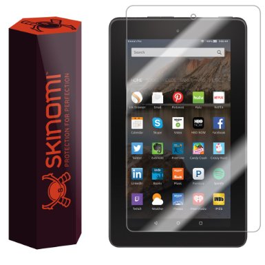 Skinomi TechSkin - Amazon Fire Screen Protector 7 2015 Premium HD Clear Film w Lifetime Replacement Warranty  Ultra High Definition Invisible and Anti-Bubble Crystal Shield