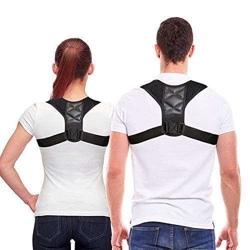Back Posture Corrector for Men and Women - Comfortable Upper Back Brace Clavicle Support Device - Adjustable Shoulder Support for Pain Relief from Neck, Back & Shoulder