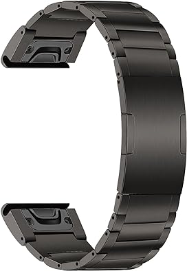 TRUMiRR Titanium Band for Fenix 7X Pro Sapphire Solar / 6X Pro / 5X Plus, 26mm Quick Fit Watchband Integrated Buckle Strap for Garmin Fenix 7X 6X 5X / Fenix 3 / Epix Pro 51mm / Enduro 2 / Descent Mk2i