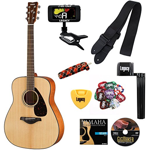 Yamaha FG800 Acoustic Guitar with Legacy Accessory Bundle, Many Choices