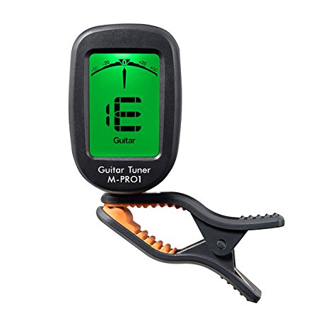 Acoustic Guitar Tuner - Musicians Recommended Easy to Read LCD Display - Highly Precise Vibration Strong Clip and New Software - The Last Chromatic Electric Tuner You Will Ever Buy
