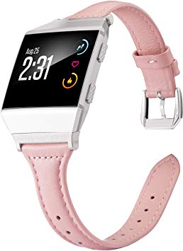 Wearlizer Leather Band Compatible for Fitbit Ionic Bands Women Men, Genuine Leather Replacement Band Bracelet Compatible with Fitbit Ionic Small Large