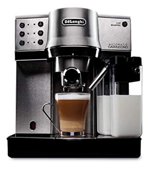 DeLonghi EC860 Dedica Cappuccino 15 Bar Espresso and Cappuccino Machine with One Touch Cappuccino System, Stainless Steel