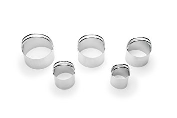 Fox Run 3607 Circle Biscuit/Cookie Cutter Set, Stainless Steel, 5-Piece