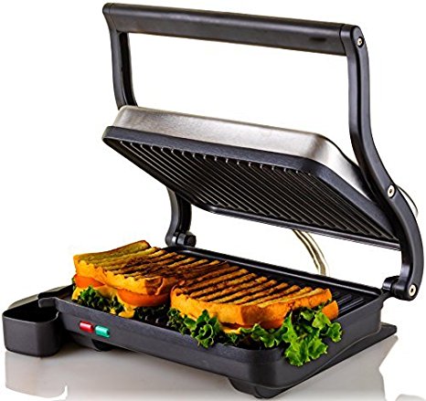 Ovente GP0620BR Electric Panini Grill