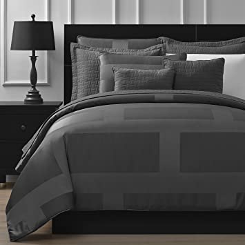 Comfy Bedding Frame Jacquard Microfiber 8-Piece Comforter and Coverlet Set (Gray, Queen 8-Piece)