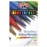 1 X Koh-I-Noor Progresso Woodless Colored Pencils 24 Color Set