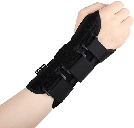 DISUPPO Wrist Brace Support,Adjustable Carpal Tunnel with Removable Splint for Hand, Relief Compression Arthritis, Tendonitis, Cubital Tunnel, Wrist Sprains, Support Injuries Recovery (Right)