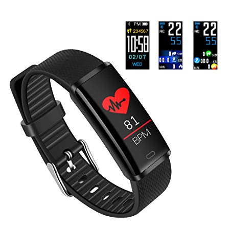 Fitness Tracker Leelbox Smart Band Bracelet Watch Activity Tracker Waterproof Bluetooth Wristband Heart Rate Monitor Pedometer Sleep Monitor Calorie Counter Blood Pressure iPhone Android Smart Phones