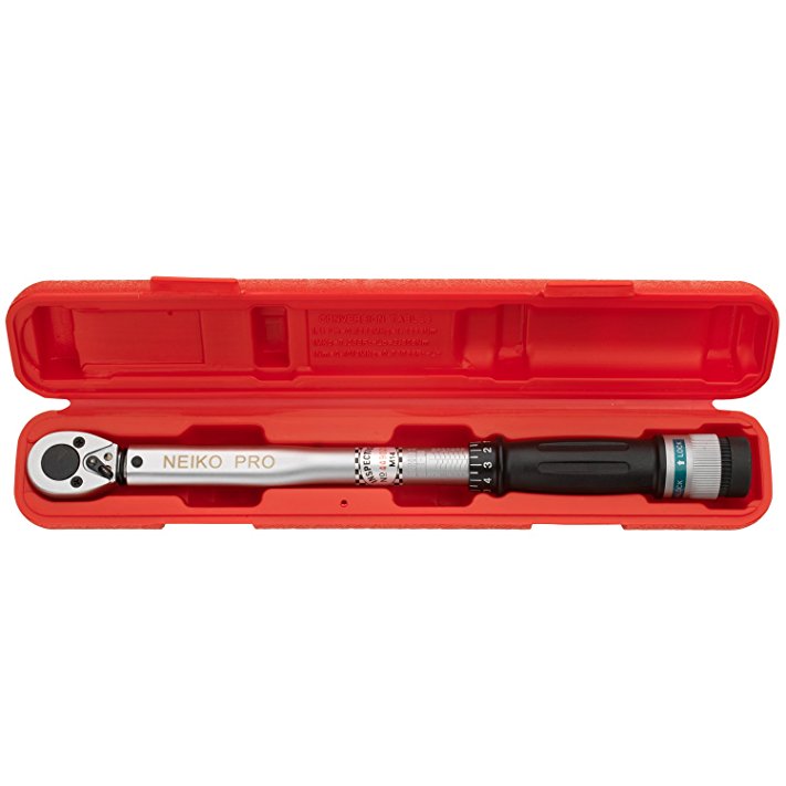 Neiko 03707B 3/8-Inch-Inch Adjustable Torque Wrench, 50-80 Feet/Pound Chrome Vanadium Steel