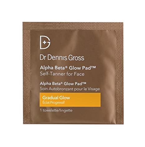 Dr. Dennis Gross Alpha Beta Glow Pad Self-Tanner for Face | Gradual Glow - 20 Towelettes .07 fLoZ / 2.2 mL each
