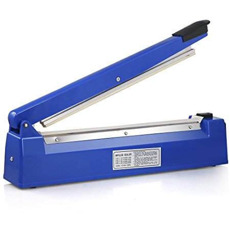 Yaheetech 16" (400mm) Manual Handheld Impulse Sealer - PE PP Bag Heat Seal Machine