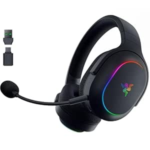 Razer Barracuda X Chroma Wireless Gaming Headset: 2.4GHz Wireless & Bluetooth - Lightweight - Chroma RGB - 40mm Drivers - Cardioid Mic - 70 Hr Battery - for PC, Mac, PS5, Switch, Smartphone - Black