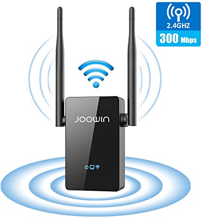 WiFi Range Extender, JOOWIN 300Mbps WiFi Range Extender Signal Booster 2.4GHz Wireless Repeater with External Antennas, Router/Repeater/Access Point Mode, WPS