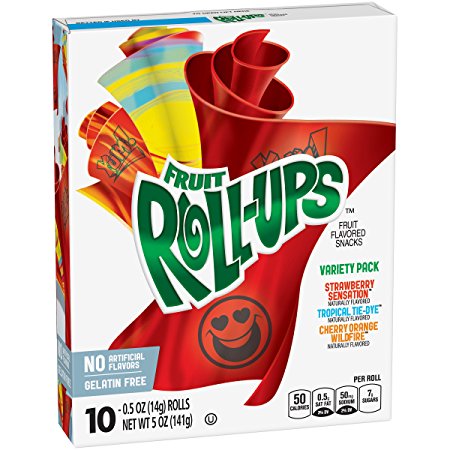 Betty Crocker Fruit Snacks, Fruit Roll-Ups, Variety Snack Pack, 10 Rolls, 0.5 oz Each