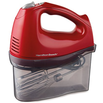 Hamilton Beach 6-Speed Hand Mixer with Snap-On Storage Case, Red | 62687