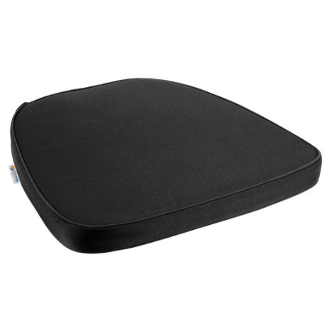 Chair Pad | Seat Cushion with Soft Fabric Perfect For Your Home, Wheelchair or Office (Black)