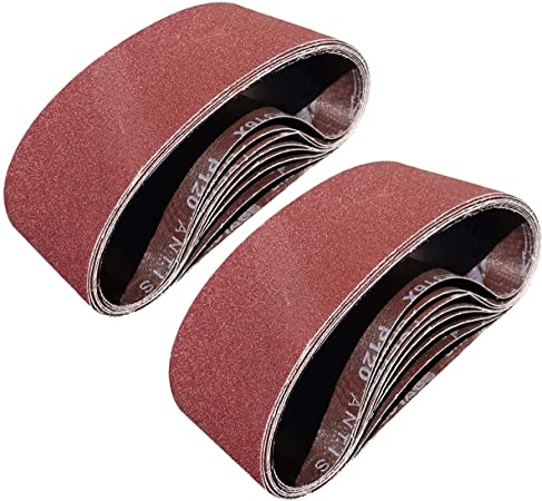 SACKORANGE 15 PCS 4 x 24 Inch Sanding Belts | 60 Grit Aluminum Oxide Sanding Belt | Premium Sandpaper for Portable Belt Sander (60 Grit)