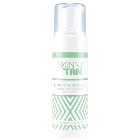 Skinny Tan Gradual Tanner Self Tanning Body Mousse for all Skin Types - Nourishing Self Tanner Foundation - Streak Free and Anti-Cellulite - 5.07 FL Oz.