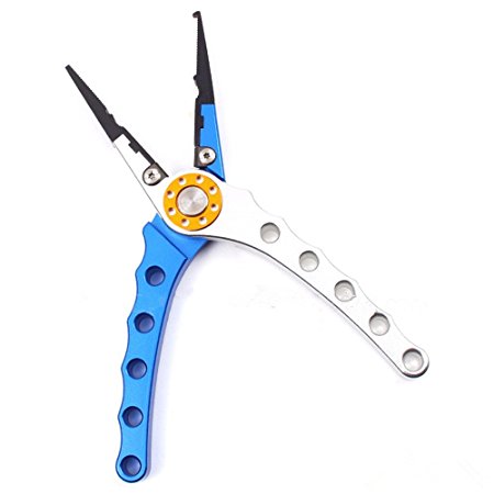 IFLYING Aluminum Resistant Saltwater Fishing Pliers for Cutting Braid Line and Removing Fish Hooks