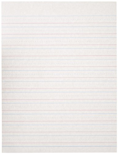 School Specialty Handwriting Paper - 1/2 Rule, 1/4 Dotted, 1/4 Skip - 8 x 10 1/2 inch - 500 Sheets
