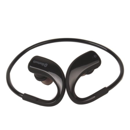YIMAN™ S902 Stereo Sport Sweat-proof Handsfree Wireless Earphone Bluetooth Headset Headphone for iPhone 6 Plus 5S 5C 5 4S 4 Samsung Galaxy S6 Edge S5 S4 S3 Note2 3 4 iPad 2 Air Mini LG G4 G2 G3 Bluetooth-enabled Laptops Tablets and Most Android Smartphones(Black)
