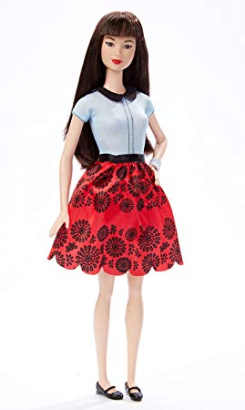 Barbie Fashionistas Doll 19 Ruby Red Floral - Original