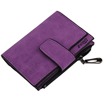 Women Mini Grind Magic Bifold Leather Wallet Card Holder Wallet Purse by TOPUNDER