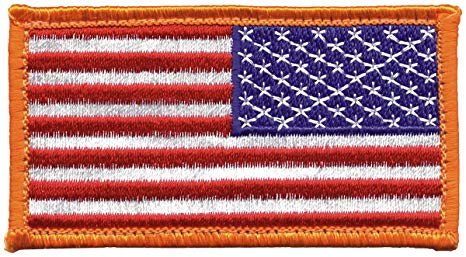 Rothco Reverse American Flag Patch with Hook Back