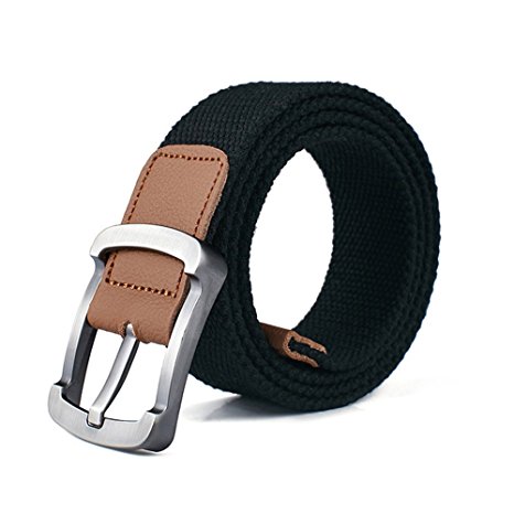 Canvas Belt,Military Style,Woven Webbing Cotton Jeans Belt for Men and Women