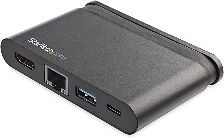 StarTech.com USB C Multiport Adapter - Portable USB-C Dock with 4K HDMI - 100W PD 3.0 Pass-Through, 1x USB-A, 1x USB-C, GbE - Thunderbolt 3 & USB Type-C Laptop Travel Dock - Mac & Windows (DKT30CHCPD)