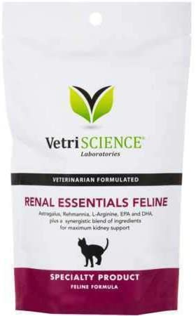 Renal Essentials Feline Supports Kidney Function for Cats All Weight Ranges Bite-Sized Chews 120ct