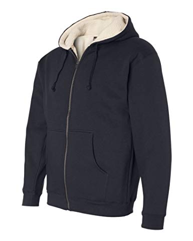 Independent Trading Co. Mens Sherpa Lined Full-Zip Hooded Sweatshirt (EXP40SHZ)