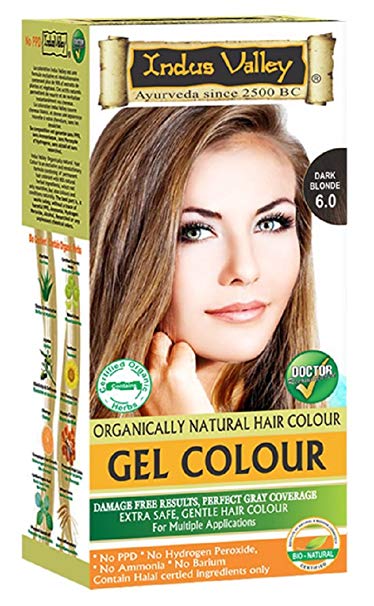 Indus Valley Dark Blonde Gel Hair Dye Colouring Kit 6.0